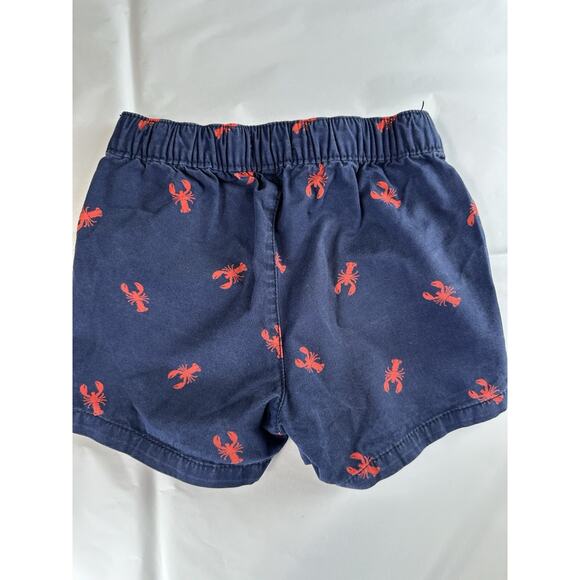 Old Navy Little Girl’s Shorts Size 5T Blue with Red Lobsters Adjustable Waist - Picture 6 of 9